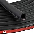 D Shape Rubber Seal Strip,3/4" Large Door Weather Stripping Self-Adhesive EPDM Rubber,Automotive Weather Stripping for Fill Gaps, Apply to Car,Truck,RV,Boat and Home Application (6Ft)