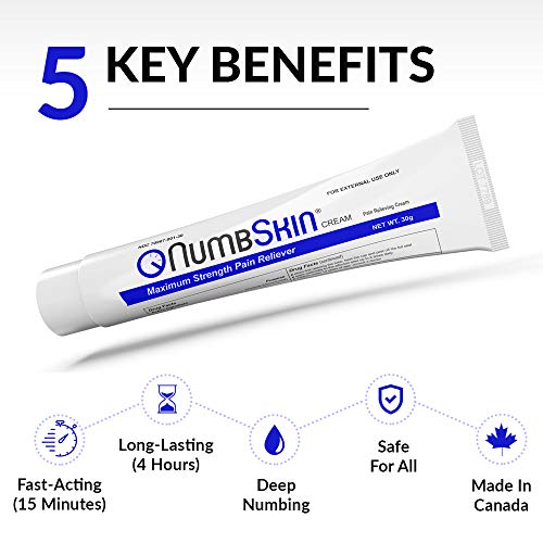NumbSkin Anesthetic Numbing Cream (Non-Prescription) 30-gram
