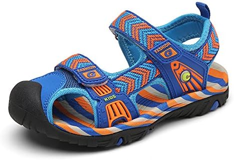 Puxel Boys Girls Toddler Little Big Kids Breathable Sport Sandals Blue 34 2.5 M US Little Kid