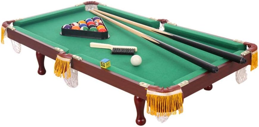 Combination Game Table Mini Pool Table For Kids Complete Small Pool Table Set For Children - Great Gift Idea For Boys And Girls Rec Room Games Equipment for Kids (Color : Green, Size : 90x52cm)