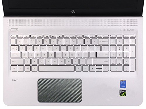 BingoBuy 5-packs Customized Trackpad Touchpad Cover Skin Protector Sticker for 15.6'' HP Envy 15-ae m6-ae m6-p series, e.g.15-ae065sa, m6-ae151dx, m6-p114dx (black carbon fiber)