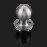 Probrico Brushed Nickel Dummy Door Knobs Round Interior Closet Single Side Half view 6
