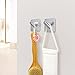 FOTYRIG Heavy Duty Adhesive Hooks Wall Hooks Stick on Wall Hooks for Hanging Bathroom Towel Hooks Hanger Bathroom Home Kitchen Office -4 Packs