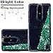 Phonelicious Cricket Nokia 3.1 Plus Case for Slim Hybrid Liquid Glitter Quicksand Lightweight Clear Cover Bling Floating Sparkle Confetti Fashion Cute Girls Women (Teal)