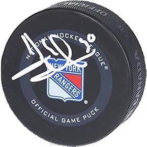 Henrik Lundqvist New York Rangers Autographed 2019 Model Official Game Puck - Autographed NHL Pucks