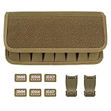 Raiseek Molle 8 Mag Pouch with Cover, Pistol Magazine Storage Pouch