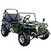 X-Pro 125cc Go Kart Dune Buggy 125cc Jeep Go Kart Mini Jeep Adult Jeep Kart Army Style Gokart (Dark Green)