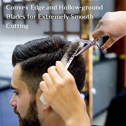 Hair Cutting Scissors Professional Salon Barber Scissors Thinning Scissors for Cutting Hair Hairdressing Scissors Set with Nylon Cape and Comb for Men/Women