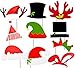 JOYIN 66 Pieces Christmas Photo Booth Props for Christmas Event Party Favors and Christmas Decorations Art Crafts