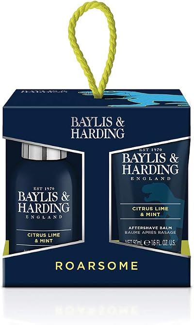 Baylis & Harding Men's Citrus Lime & Mint 4 Piece Gift Set Face Wash Body Wash