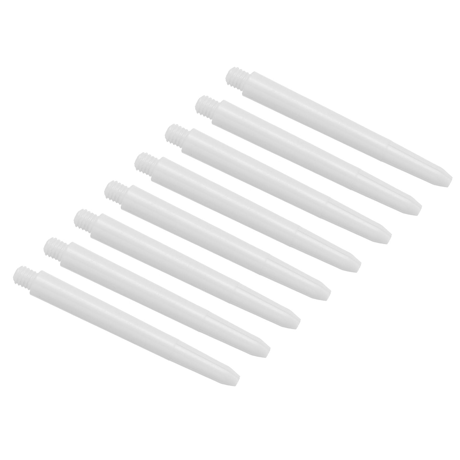 PATIKIL 53mm Plastic Dart Shafts, 50 Pack Medium 2BA Thread Dart Stems Dart Accessories, White