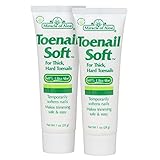Miracle of Aloe Toenail Soft 1 Oz - 2 Pack Temporary Nail Softening Cream with 60% Ultra Aloe