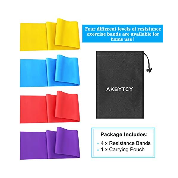 Resistance-Bands-Set-AKBYTCY-Skin-Friendly-Fitness-Exercise-Bands-with-Different-Resistance-Levels-for-Women-Men-Ideal-for-Gym-Home-Workout-Yoga-Pilates-Strength-Training-Legs-59in-Long Resistance Bands Set, AKBYTCY Skin-Friendly Fitness Exercise Bands with Different Resistance Levels for Women & Men…
