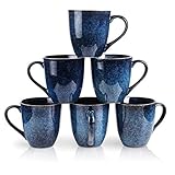 VICRAYS Coffee Mug Set, 12 Ounce, Set of 6, Ceramic
