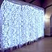 Outop 304LED Window Curtain Icicle Lights 9.8FT 8 Modes Fairy Lights for Party Wedding Garden Home (White)