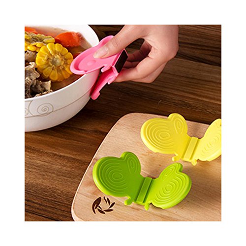 Butterfly Shaped Silicone Pot Holders, [2 Pieces] Silicone Anti-scald Kitchen Pot Holders - Perfect for Hot Plates or Pots! [Random Colors] - Thumbnail 5