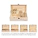 Onepure 32 Slot Essential Oil Storage Box Wooden Oil Case Organizer Holder with Free EO Label Removable Tray for 5ml 10ml 15ml, or Larger 100ml 118ml 120ml Bottles