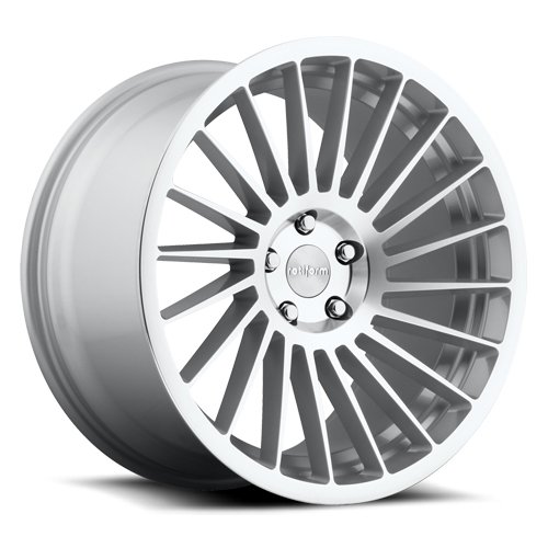 ROTIFORM Ind-T Rim 18x8.5 5x112 Offset 45 Silver Machined (Qty of 1)
