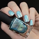 ILNP Aria - Sky Blue Ultra Holographic Nail Polish, Chip Resistant Manicure, Non-Toxic Nail Lacquer, Vegan, Cruelty Free, 12ml