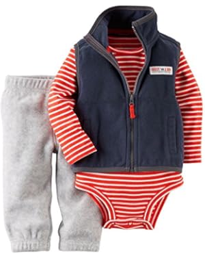 Boy 3-piece Fleece Vest Set with 
