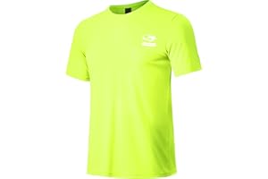 Haimont Men's UPF 50+ Sun Protection Fishing Shirts Short Sleeve Quick Dry Swim T-Shirt UV Workout Athletic Tee Shirt