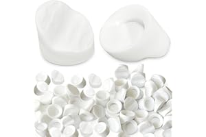 BATATOR 50 Pcs Entry Door Plugs Door Frame Plugs Diameter 5/16" x 1/4" Compatible with ODL/Western Reflection Frame, Screw Hole Plugs, Door Window Screw Hole Plugs-White