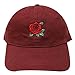 City Hunter C104 Rose Embroidery Cotton Baseball Cap 8 Colors (Burgundy)