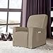 CHUN YI Stretchable Recliner Cover 1 Piece Jacquard Chair Slipcover with Elastic Band, Spandex Sofa Replacement with Side Pocket for Living Room(Sand)