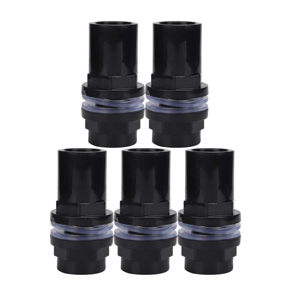 Zerodis 5Pcs/Set PVC Aquarium Water Pipe Connector Joint,Adjustable Straight Fish Tank Air Tube Adapters Leakproof Fish Tanks Tube Accessories(25mm)