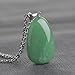 iSTONE Womens Teardrop Genuine Stone Pendant Chakra Stones Necklace