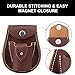 KOSIBATE Slingshot Ammo Pouch, Catapult Leather Hunting Holder for 3/8” 1/2” 1/4” 6mm 8mm Steel Balls(Brown)