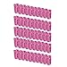 KINJOEK 50 Packs Plastic Baby Finger Clips for Hanger Clothespins Strong Pinch Grip Clips Multi-Purpose for Slim-line Clothes Pants, Pink