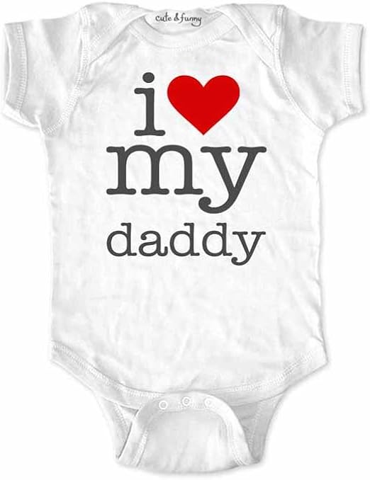 I Love My Daddy (design2) Baby Bodysuit Birth Announcement