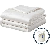 Vesta Luxury Silk Comforter &ndash; Finest All Season Model, 100% Rare Dupion Silk Fill with 100% Pima Cotton Shell, Ultra-Soft, Moisture-Wicking Duvet Insert (All-Season, White, Full/Queen)