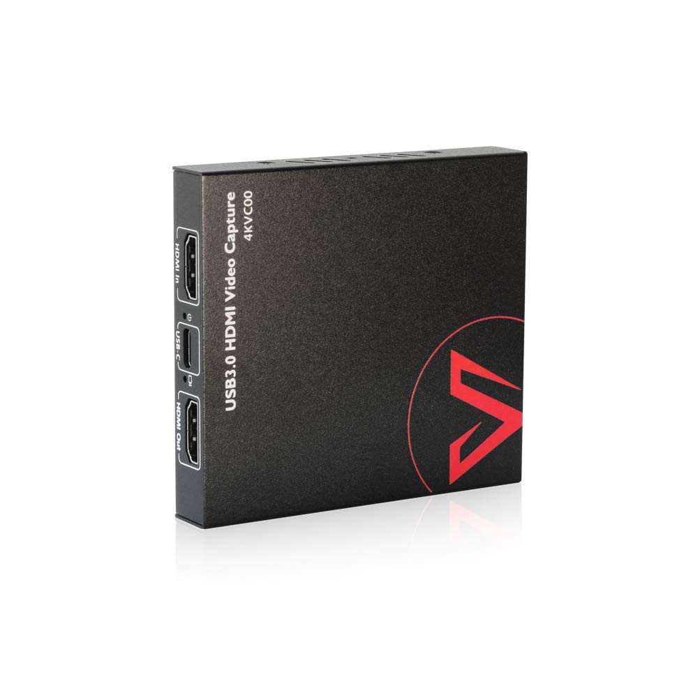 4K@60Hz Game Capture Card USB 3.0, HDMI 2.0 Passthrough, Real-time Audio, Auto CEC, Works with Xbox PS5 PS4 Nintendo Switch DSLR OBS Twitch Live Streaming