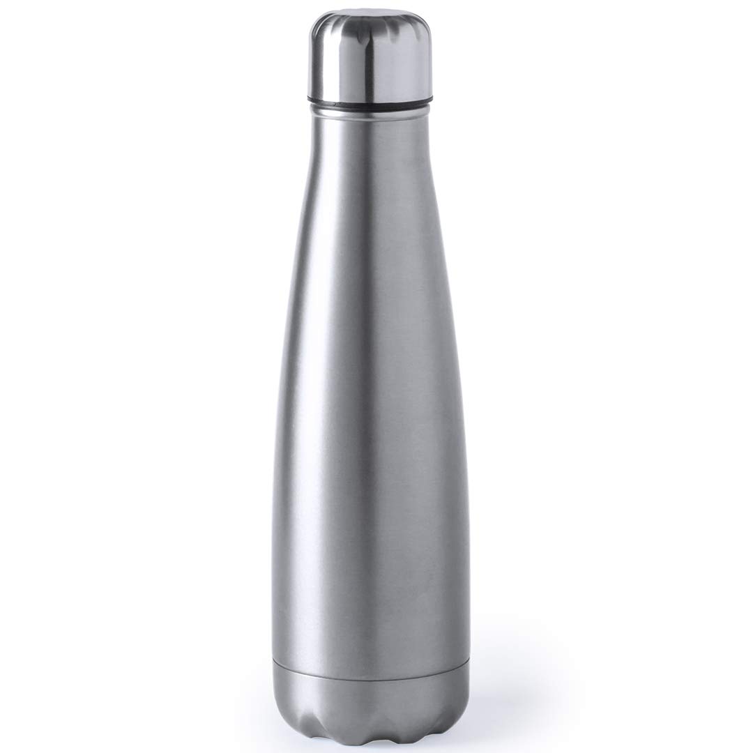 eBuy GB Metal Water Bottle Stainless Steel Leakproof Reusable BPA Free Drinks Bottle Silver 630ml