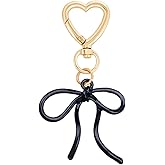 Rikhiua Cute Bow Keychain Elegant Bow Bag Charm Heart Keychain for Women Keys Bag Purse Decor Friend Sister Family