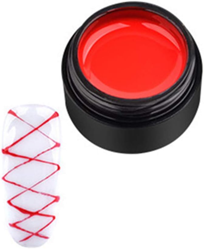 lEIsr00y Nail Art DIY Pulling Line Silk Spider Painting Drawing Gel UV Nail Art Varnish Lacquer - Red