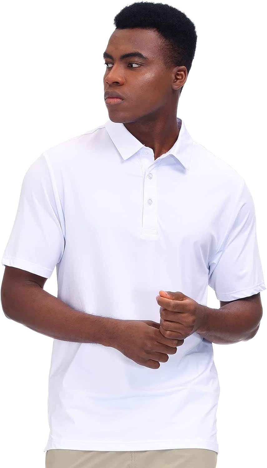 MIER Men's Golf Polo Shirt Short Sleeve Sun Protection Outdoor Sport Shirts Quick Dry: Clothing