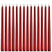 Light In The Dark Red Taper Candles - Set of 14 Dripless Candles - 12 inch Tall, 3/4 inch Thick - 10 Hour Clean Burning
