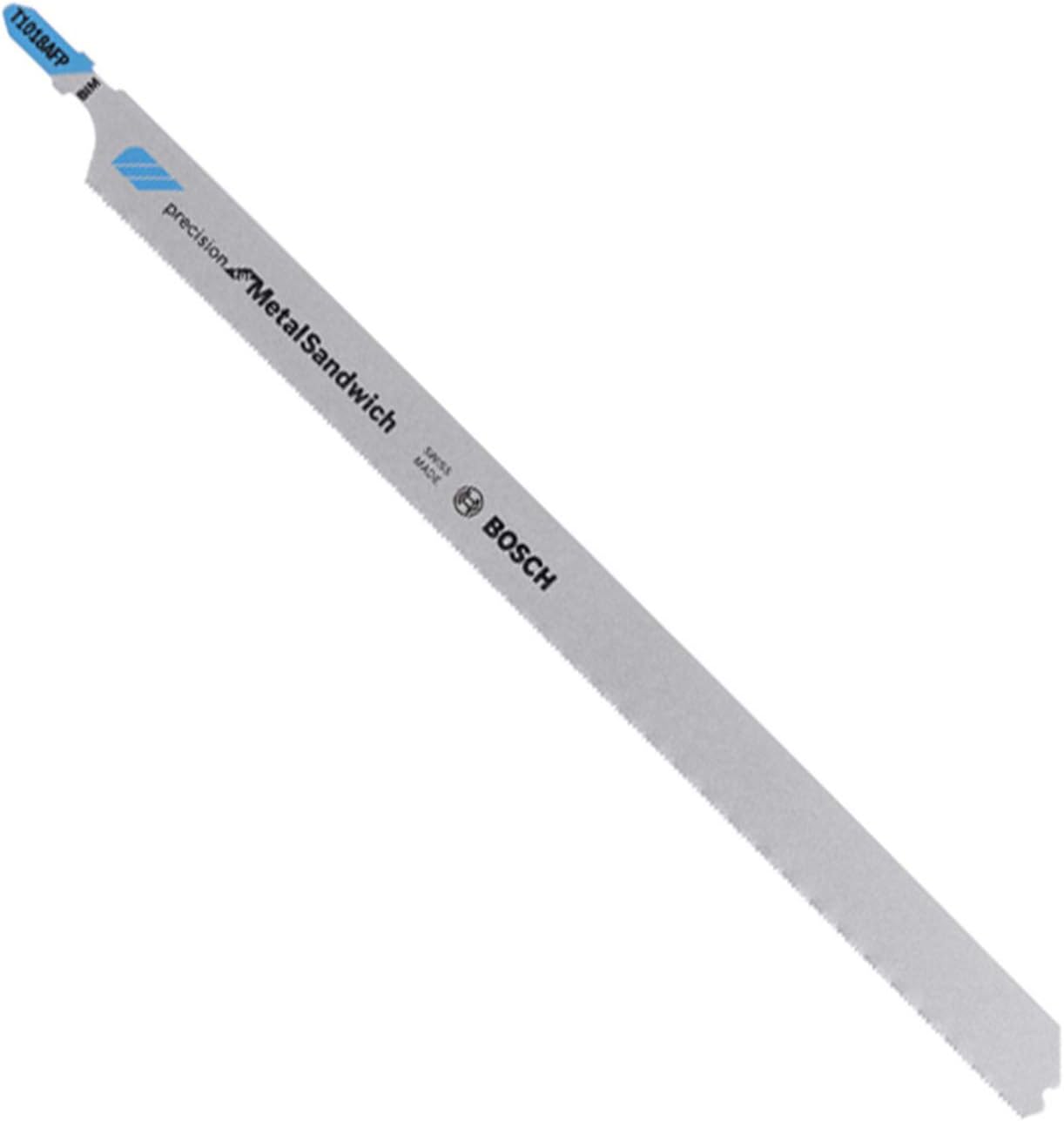 Bosch 2608636793 T1018Afp Pk of 3 Jigsaw Blade Prec for Metal-Sandwich, Silver