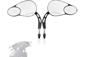 WOWTK Split Vision Rearview Mirrors fits for Harley 1982-2025 Most Models Road King Street Glide Road Glide Softail Iron 1200 Iron 883 Deluxe Fat Boy Sport Glide XG750 XG500 Sportster,Black