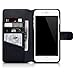 iPhone 8 Plus / iPhone 7 Plus Case - Terrapin iPhone 8 Plus / iPhone 7 Plus Leather Case - GENUINE LEATHER - Executive Folio Wallet Cover Flip - Card Slots - Bill Compartment - Black