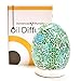 Advanced Pure Air Oil Diffuser Green Ceramic Glass Egg 120 ml | Ultrasonic Scent/Aromatherapy Mist Diffuser with 8 LED Light Options | Essential Oil Diffuser Home Humidifier | Adjustable Mist Mode