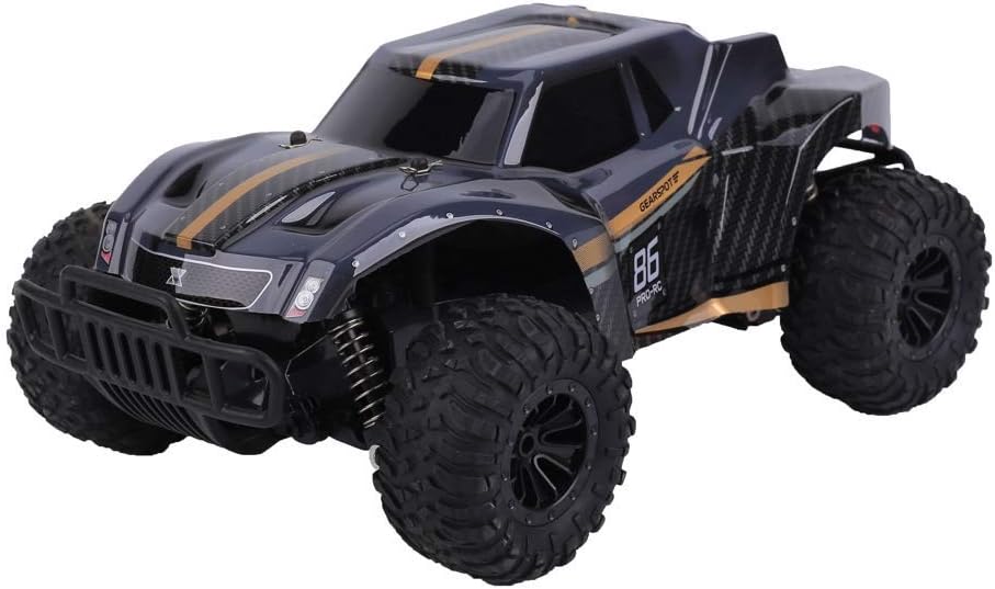 DeXop Newest Rc Cars 2.4Ghz 20km/H High Speed Remote Control Car 1/16 Scale RC Truck Radio Control Vehicle Off Road Remote Control Monster for Kids & Adults-Black Orange