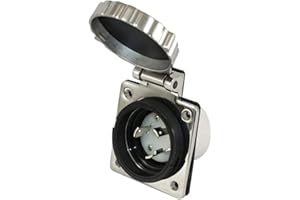 Conntek 30-Amp 125V Locking Marine Boat Detachable Stainless Steel Power Inlet