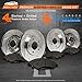 Max Brakes Front & Rear Performance Brake Kit [ Premium Slotted Drilled Rotors + Metallic Pads ] TA013833 Fits: 2002-2005 Chevy Trailblazer & GMC Envoy | 2004-2005 Rainier | 2002-2004 Bravada