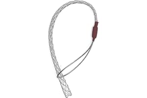 YZELCMT Cable Pulling Grip Lassos for 10-12mm（0.39"-0.47"）electrical wire, single head rope loop, 12.20" long steel wire mesh sock, Anti-slip flexible cable sleeve
