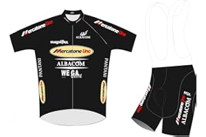 SGCIKER Marco Pantani Retro Pro Team Mercatone Uno Cycling Jersey Set, Mens Summer Short Sleeve MTB Bike Clothing