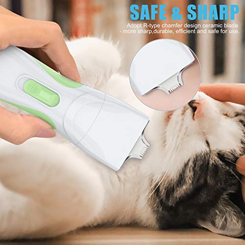 TURN RAISE Pet Grooming Clipper, Rechargeable Cordless Cat and Dog Clippers, Low Noise Electric Pet Trimmer, Pet Clipper for Trimming The Hair Around Face, Eyes, Ears, Paw, Rump